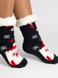 Women's warm socks SANTA dark blue