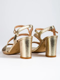 Elegant Gold Heeled Sandals