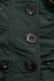 Dark green winter jacket with a stand-up collar