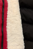 Classic winter parka red/black