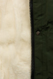 Khaki parka with ecru warm lining