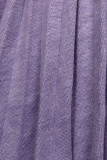 Purple girl's dress with a belt