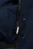 Dark blue LHD tracksuit with combined materials