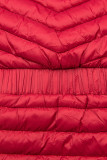 Dark red jacket with elastic waist