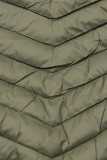 Olive-green  jacket with elastic waist