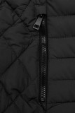 Black mid season quilted jacket