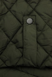 Olive green mid season quilted jacket