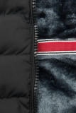 Winter jacket with faux fur lining in black