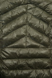 Belted winter jacket in khaki/beige