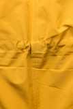 Dark yellow/navy reversible winter parka jacket