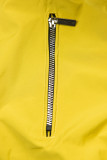 Yellow/black reversible winter parka jacket