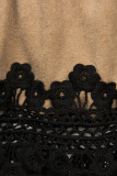 Light brown short dress with lace