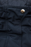 Reversible drawstring jacket in dark blue