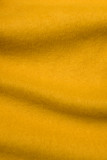 Yellow hoodie with striped lining
