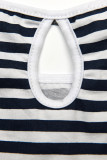 Mini dress in navy stripes II.