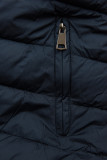 Reversible winter jacket with brown/blue faux fur