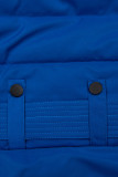 Cobalt blue winter jacket with belt