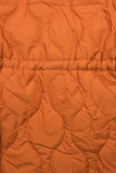 Reversible quilted parka orange/black