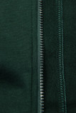 Basic zip-up hoodie in black