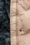 Powder pink winter jacket with fleece lining
