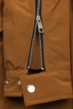Winter parka jacket in brown