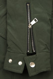 Winter parka jacket in army green