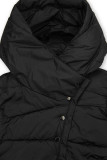 Black winter jacket with extra high neck