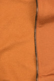 Basic elongated hoodie in terakota