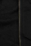 Basic elongated hoodie in black