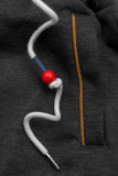 Dark gray hoodie with drawstring belt