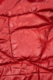 Red shiny winter jacket