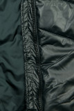 Dark green shiny winter jacket