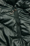 Dark green shiny winter jacket
