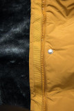 Yellow winter jacket with fleece lining