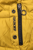 Mustard yellow puffer jacket for autumn/winter
