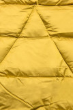 Mustard yellow shiny winter jacket