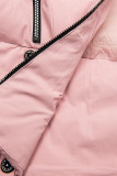 Pink quilted winter jacket