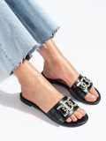 Elegant Black Sandals with Buckle