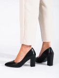 Elegant Black Block Heels