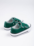 Green children's sneakers with velcro