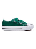 Green children's sneakers with velcro