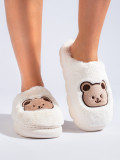 White fur slippers TEDDY