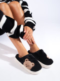 Black women's slippers BEAR