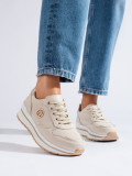 Sports -elegant sneakers beige/gold