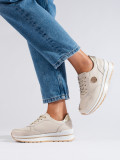 Sports -elegant sneakers beige/gold