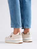 Sports -elegant sneakers beige/gold