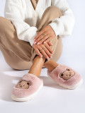 Pink fur slippers TEDDY