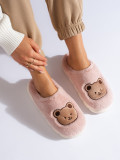Pink fur slippers TEDDY