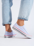 Light lilac women's canvas sneakers