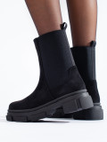 Black women's suede chelsea boots
